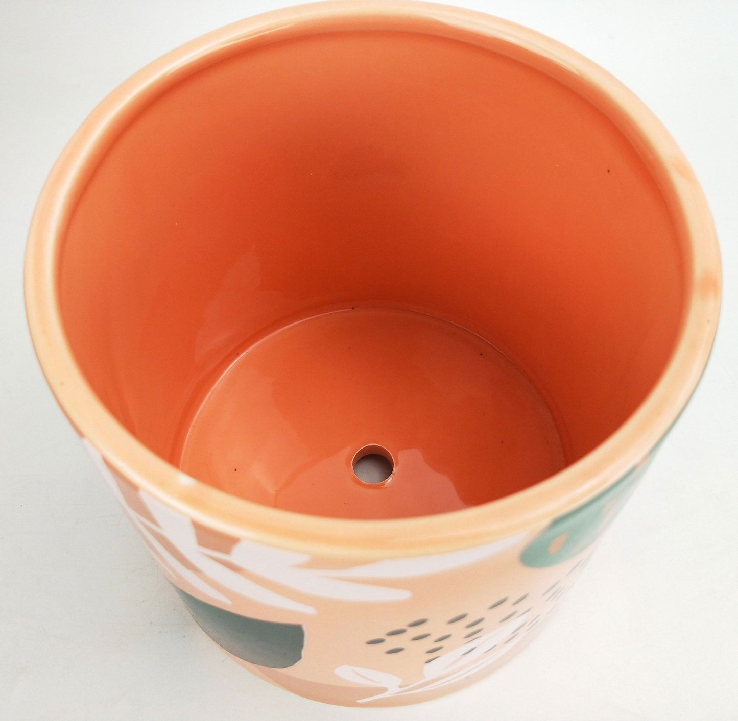 Urban Esme Foliage Planter – Pink, Green, White, and Terra Ceramic Pot for Indoor Plants (12cm & 16cm)