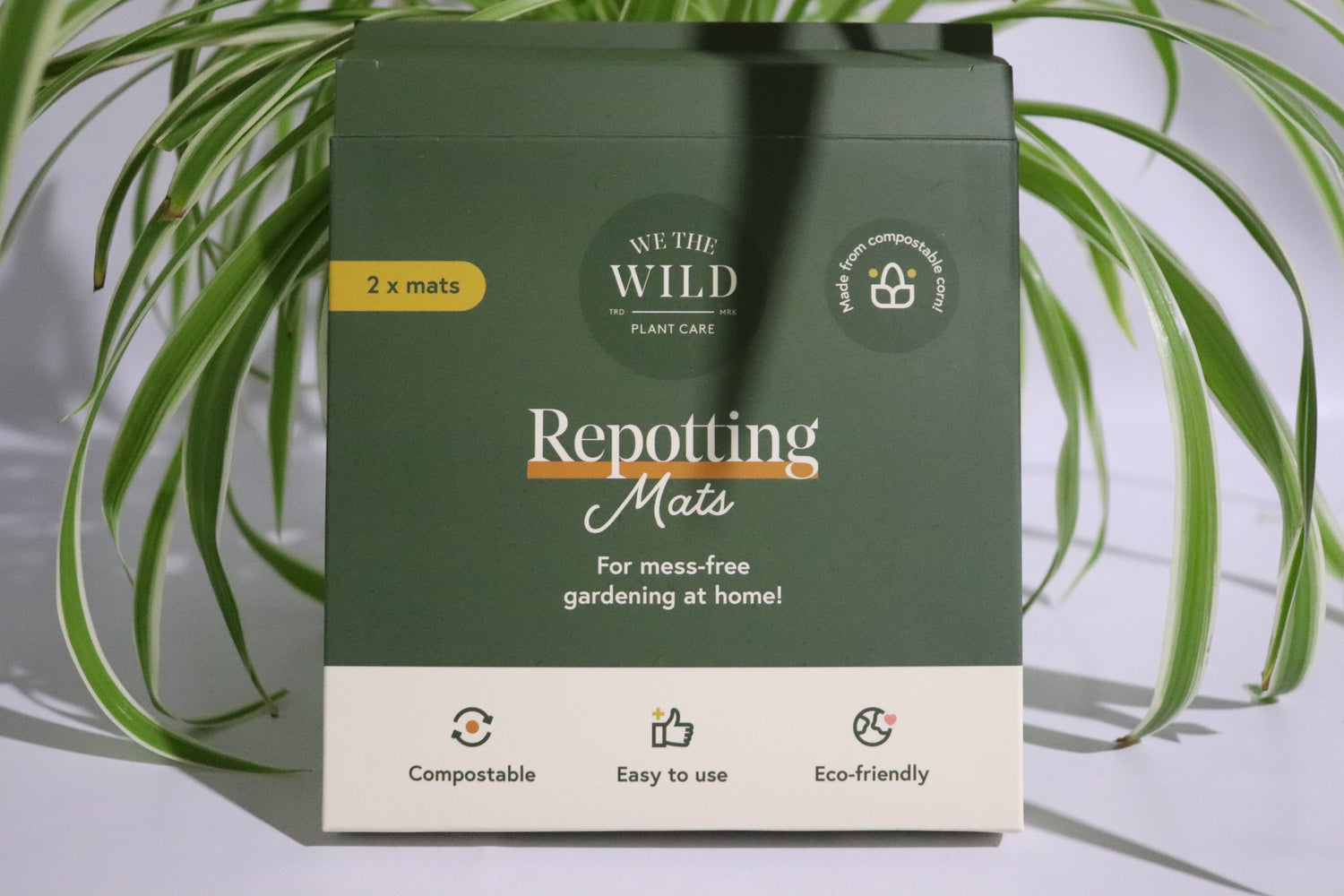 We The Wild Repotting Mat for mess-free plant care, eco-friendly and compostable, perfect for tidy repotting.
