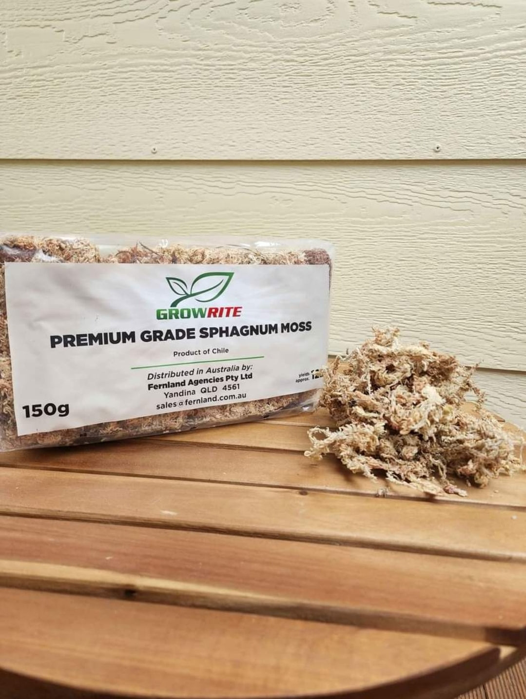 GrowRite Gold Grade Sphagnum Moss 150g block – premium moss for orchids and propagation