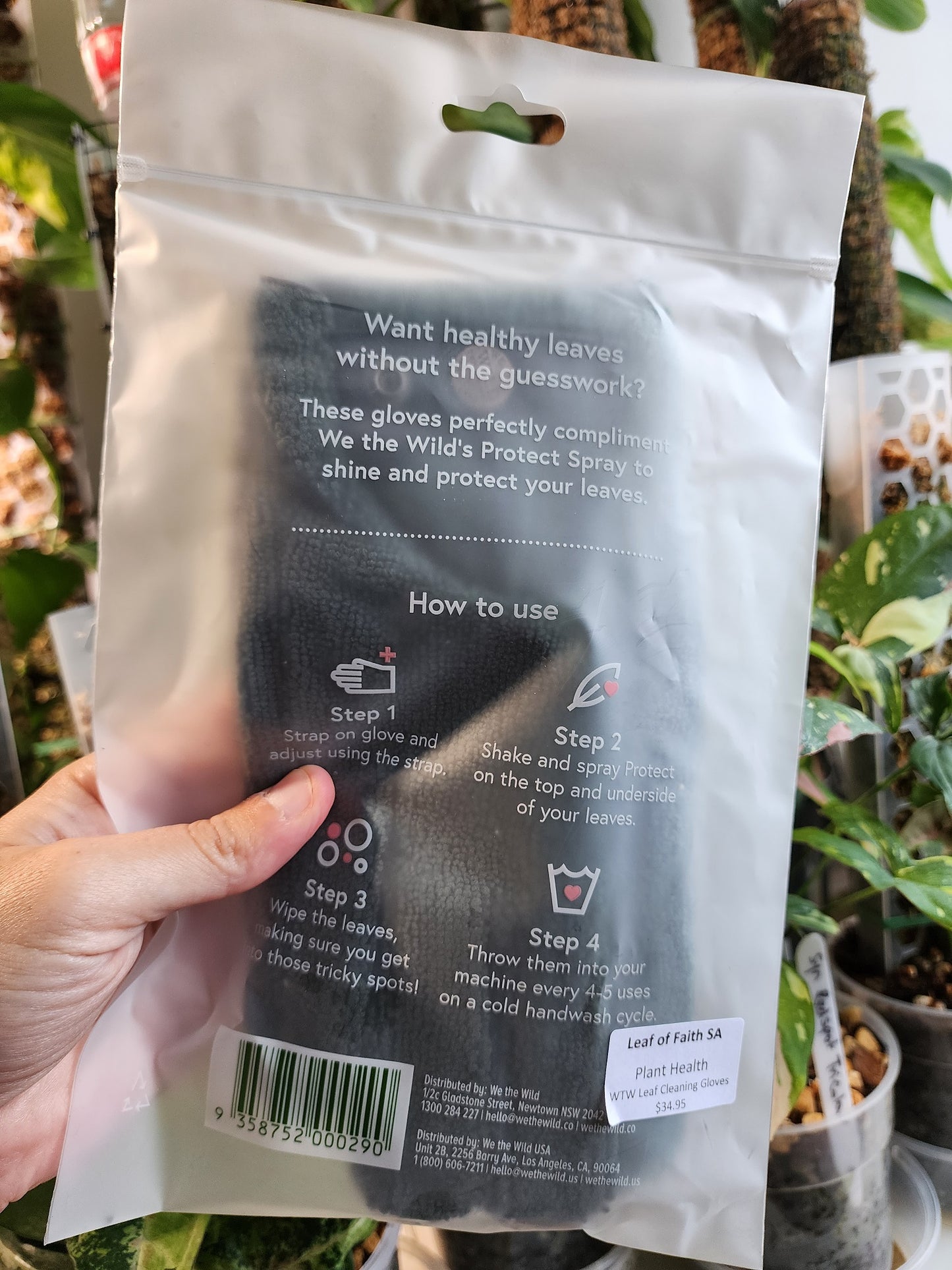 We The Wild Leaf Cleaning Gloves - Leaf of Faith SA