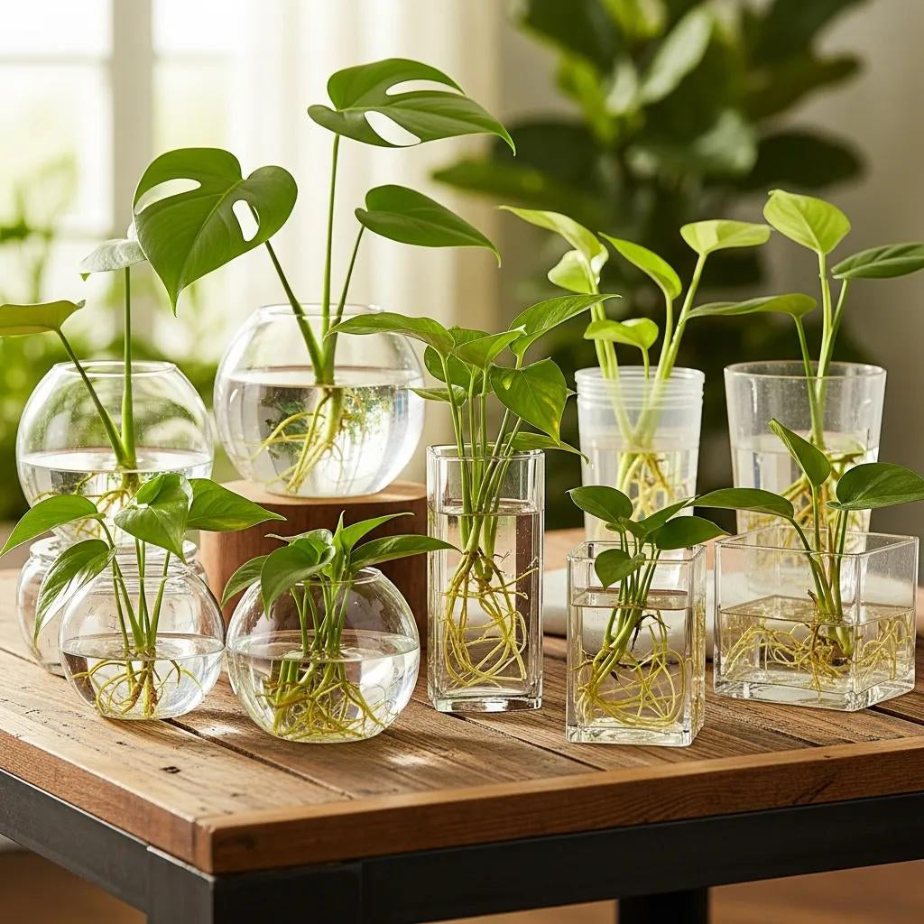 Grow Healthy Roots: Transparent Plant Pots for Propagation