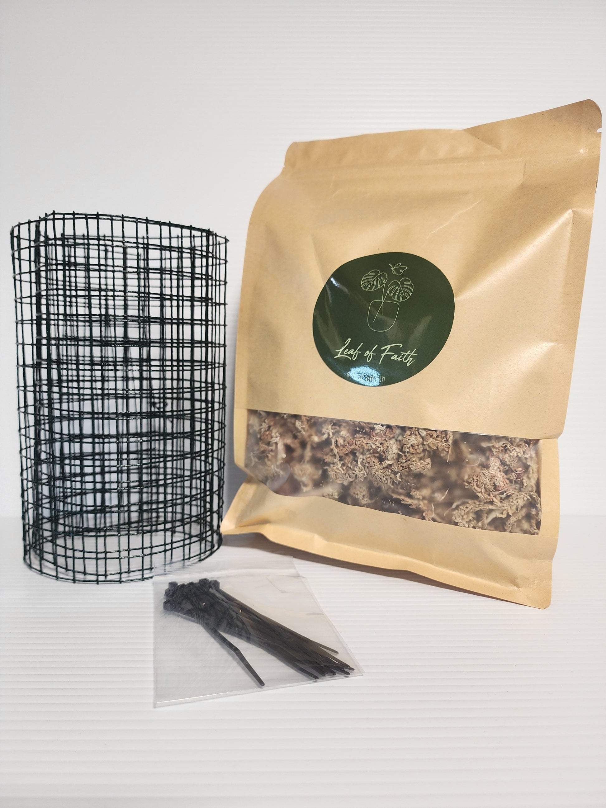 Round Moss Pole Kit - PVC Coated Mesh - Leaf of Faith SA