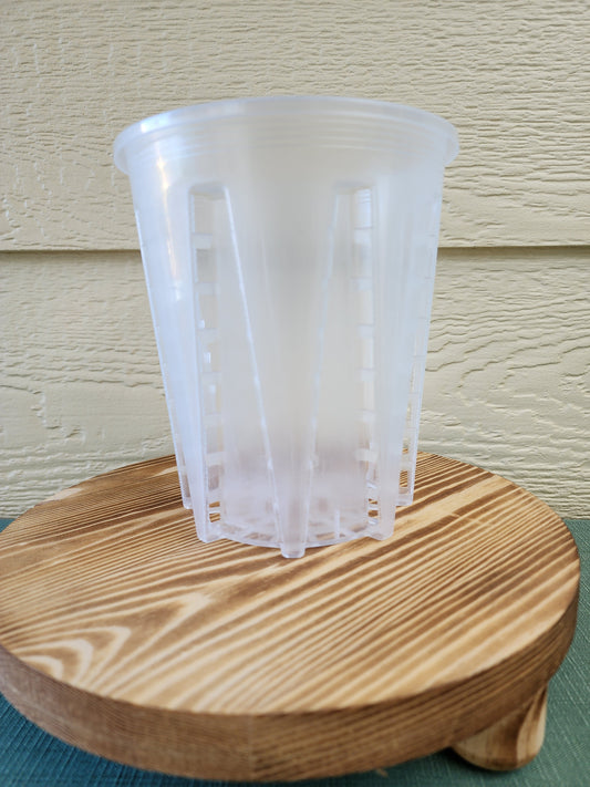 Clear Nursery Pot - Anti Spiral 14.3cm - Leaf of Faith SA