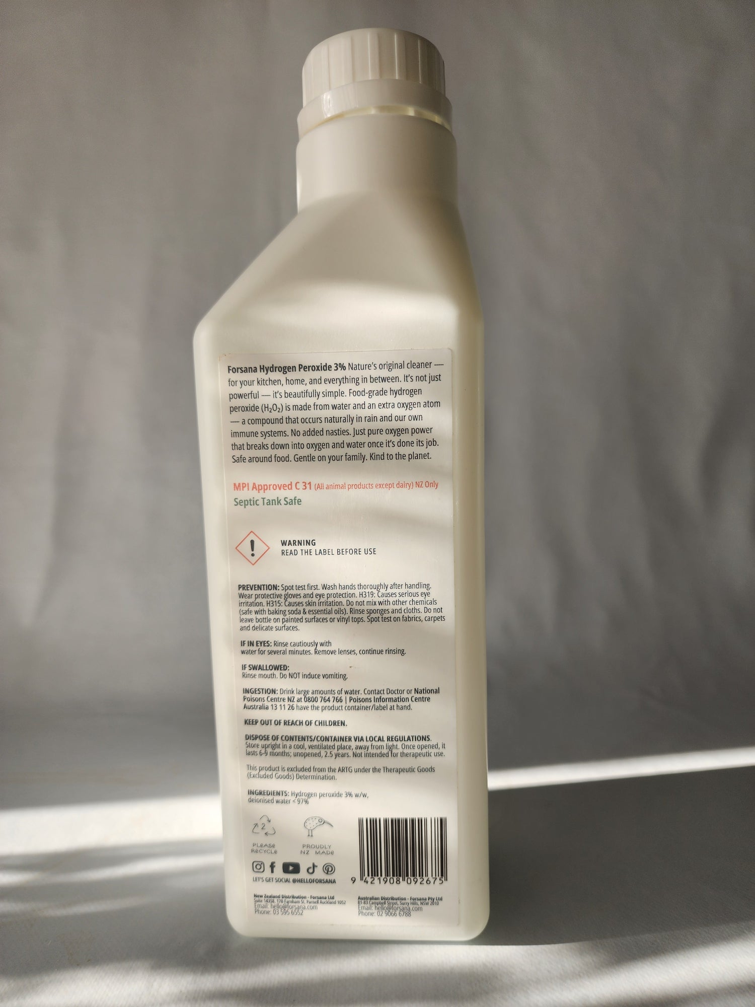 Hydrogen Peroxide 3% 1L from Forsana - Leaf of Faith SA