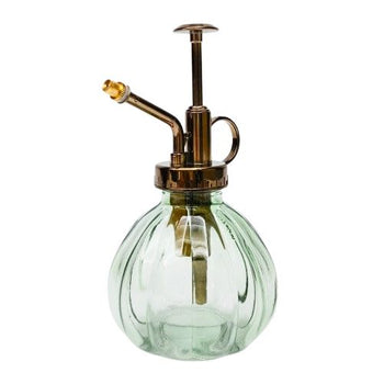 Urban Glass Water Mister – Sage Green 16cm Vintage-Style Spray Bottle for Indoor Plant Care