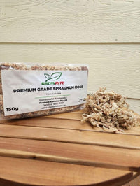 GrowRite Gold Grade Sphagnum Moss 150g block – premium moss for orchids and propagation