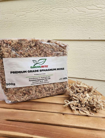 GrowRite Sphagnum Moss Gold Grade 500g for orchids, carnivorous plants and terrariums